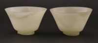 Lot 503 - A pair of Chinese jade tea bowls