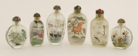 Lot 507 - Six interior painted snuff bottles