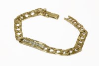 Lot 3 - A 9ct gold curb link identification bracelet
