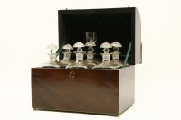 Lot 210 - A nineteenth century mahogany decanter box