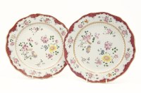 Lot 232 - A pair of Chinese famille rose plates