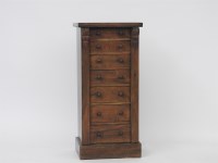 Lot 454 - A Victorian walnut Wellington chest