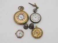 Lot 66 - A Continental yellow metal pocket watch