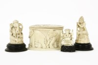 Lot 200 - Two Indian carved ivory figures of Ganesh