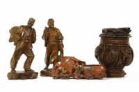 Lot 214 - Two Chinese figures of fisherman