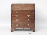 Lot 578 - An 18th century mahogany bureau