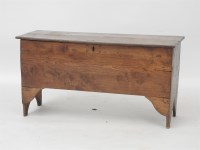 Lot 520 - An antique elm six plank coffer