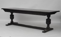 Lot 574 - An oak refectory table