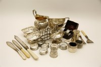 Lot 129 - A miscellaneous group of silver