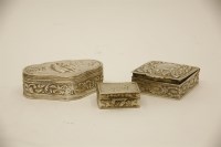 Lot 76 - Three silver boxes