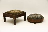 Lot 375 - Two Victorian footstools