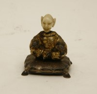 Lot 175 - A 19th century German silver figure of a nodding Chinese man