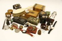 Lot 101 - A box of miscellaneous items including tartan ware