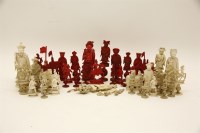 Lot 104 - Two Chinese 19th century part chess sets
