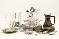 Lot 130 - A silver plated cruet and similar items