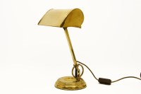 Lot 306 - A modern brass desk lamp