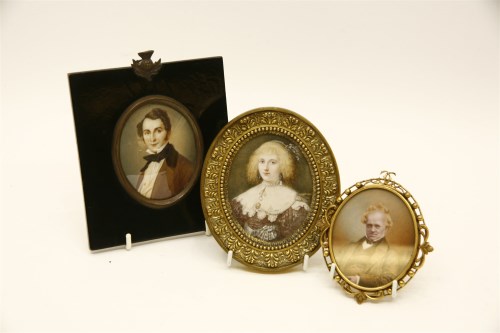 Lot 86 - Three miniature portraits