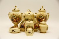 Lot 315 - Nine pieces of Anysley 'Orchard Gold' porcelain