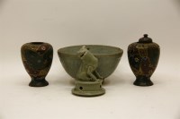 Lot 354 - A pair of Japanese cloisonné jars