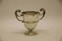 Lot 166 - A 20th century English silver twin handled trophy