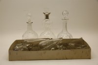 Lot 342 - A silver rimmed decanter