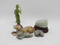 Lot 364A - A collection of Chinese hard stone carvings