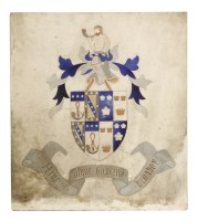 Lot 108 - An inlaid marble coat of arms