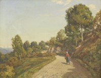 Lot 404 - Sir Herbert Hughes-Stanton RA RWS (1870-1937)
'THE ROAD TO THE MOUNTAINS