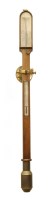 Lot 423 - A Victorian walnut marine barometer