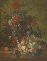 Lot 338 - Follower of Jan Van Huysum 
STILL LIFE OF FLOWERS