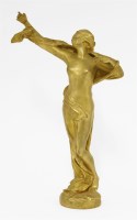 Lot 137 - A gilt bronze figure of a lady
