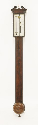 Lot 424 - A George lll mahogany stick barometer