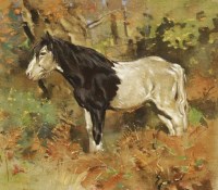 Lot 314 - Allen William Seaby (1867-1953)
A BLACK AND WHITE MARE
Signed with initials l.r.