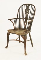 Lot 462 - A yew Windsor stick back chair