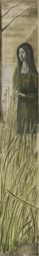 Lot 350 - Reginald Gray (1930- 2013)
A GIRL STANDING IN LONG GRASS
Signed and dated 1960 u.l.