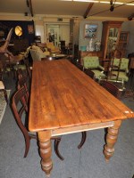 Lot 439 - A large pine kitchen table