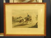 Lot 419A - A set of four carriage prints in oak frames