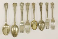 Lot 601 - Six Victorian silver table forks