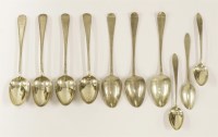 Lot 483 - Ten George III Irish silver spoons