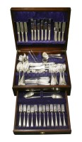 Lot 587 - Composite canteen of silver cutlery