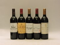 Lot 1543 - Assorted Red Bordeaux to include one bottle each: Château Chasse-Spleen