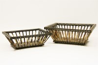 Lot 263 - Two Indian porcupine quill baskets