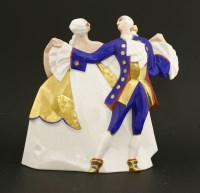 Lot 167 - A French Art Deco porcelain figure group