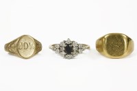Lot 20 - Two 9ct gold gentlemen's signet rings