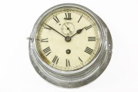 Lot 367 - An early 20th century chrome cased ships clock