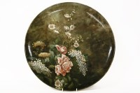 Lot 370 - A French pottery charger by Eugene Schopin