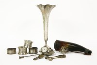 Lot 47 - A silver trumpet vase