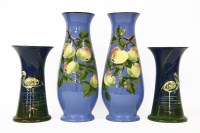 Lot 183 - A pair of Watcombe vases