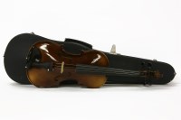 Lot 356 - A Tatra by Rosetti violin with bow and case