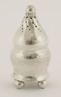 Lot 600 - A Danish silver pepper pot